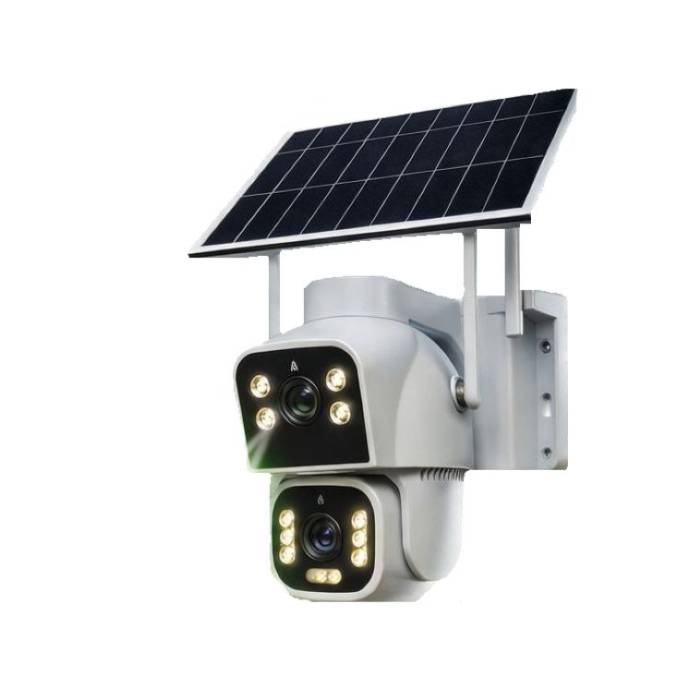 2 Kameralı Yüksek Gece Görüşlü Solar Güneş Enerjili Kamera Teico-4113
