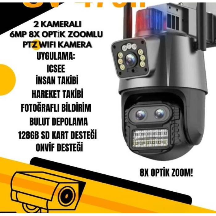 8x Optik Zoomlu Ptz Wifi Kamera-Teico-4124