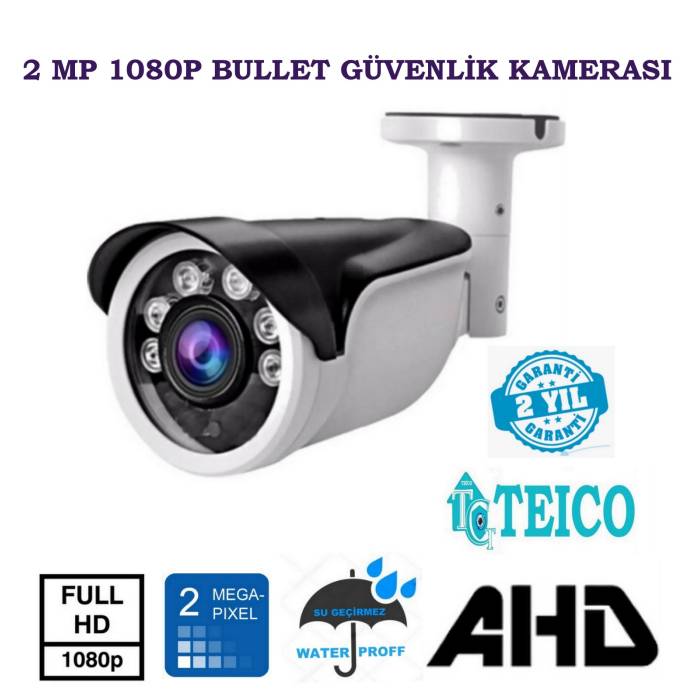 2 Mp Ahd Bullet Güvenlik Kamerası Toptan Satışı 10 Adet Teico 1216-10