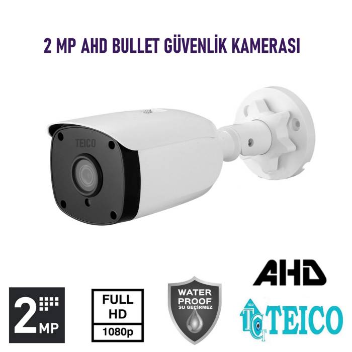 2 Mp 18 SMD Led Ahd Bullet Güvenlik Kamerası 1080p Teico-1820