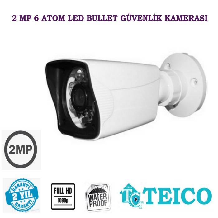 2 Mp Ahd 6 Atom Led Dış Mekan Güvenlik Kamerası Teico-1062