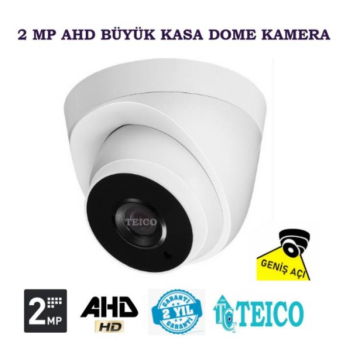 2 Mp 6 Atom Led Ahd Büyük Kasa Dome Güvenlik Kamerası 1080p Teico-1206