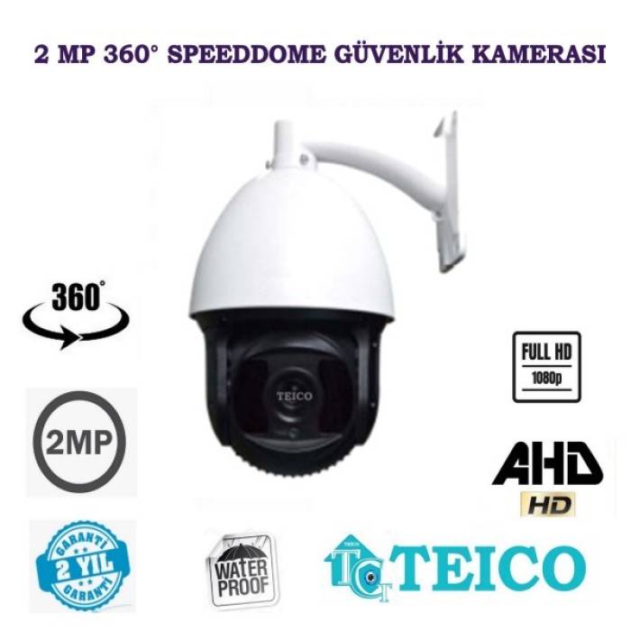 2 Mp AHD Speed Dome 360 Derece PTZ Güvenlik Kamerası Teico-1620