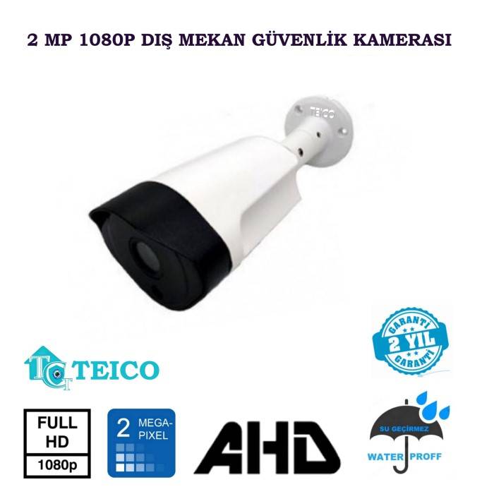 2 Mp Ahd Bullet Metal Kasa Güvenlik Kamerası Teico-1126