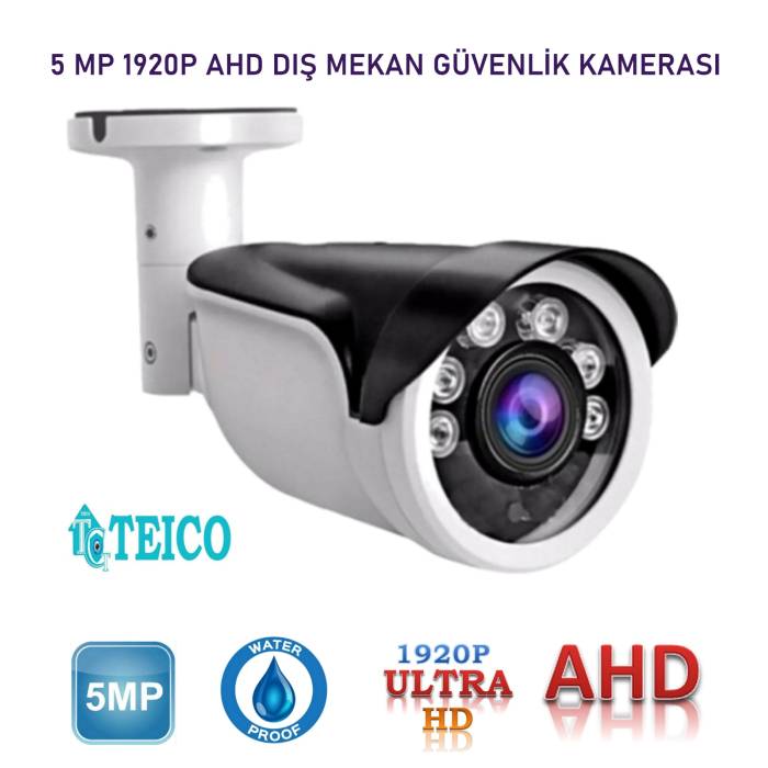 5 MP Ahd Bullet Güvenlik Kamerası 6 Atom Led Teico-1605