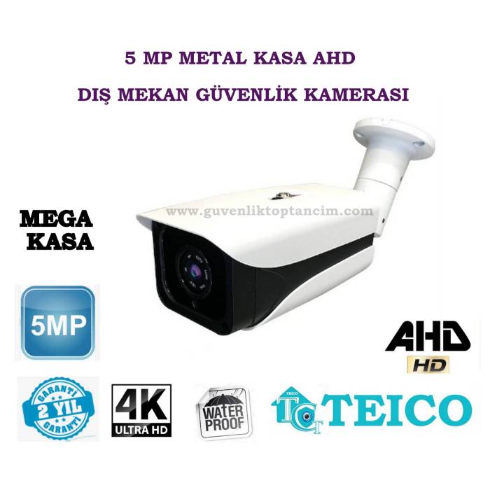 5 MP Ahd Bullet Güvenlik Kamerası Büyük Metal Kasa TopTan Satış Teico-145010