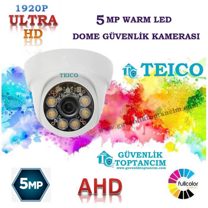 5 MP Ultra HD İç Ortam Güvenlik Kamera Seti Teico- 6450N 500 GB HDD Gece Renkli Görüşlü Cepten İzleme XMEYE