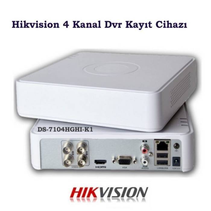 Hikvision 4 Kanal Dvr Kayıt Cihazı DS-7104HGHI-K1