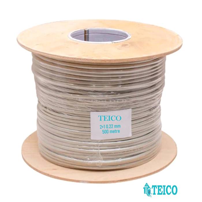 2+1 0.22 mm 500 Mt. A Kalite CCTV Kamera Kablosu Teico-2522