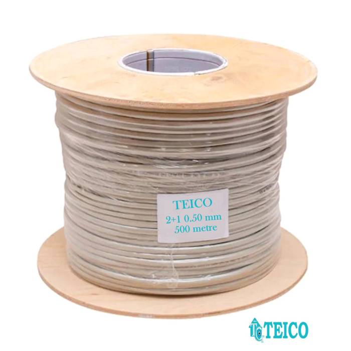 2+1 0.50 mm 500 Metre A Kalite CCTV Kamera Kablosu Teico-2550