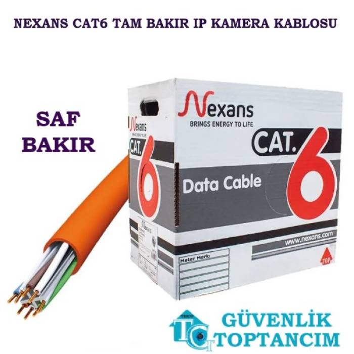Nexans Saf Bakır Cat6 305 Mt. Ip Kamera Kablosu