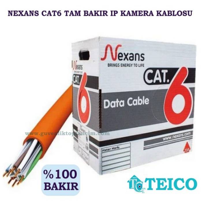Nexans Saf Bakır Cat6 305 Mt. Ip Kamera Kablosu