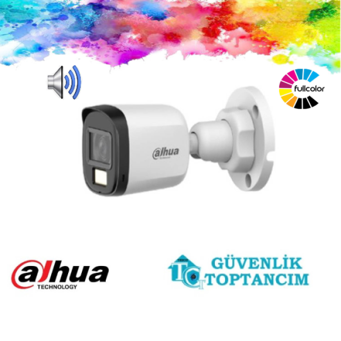 Dahua 2 MP HDCVI IR Sesli Bullet Kamera HAC-B1A21P-U-IL(A)