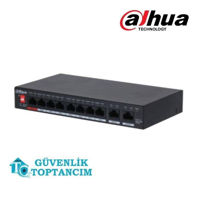 Dahua 8 Kanal Gigabit 96W Poe Network Switch PFS3010-8GT-96-V2