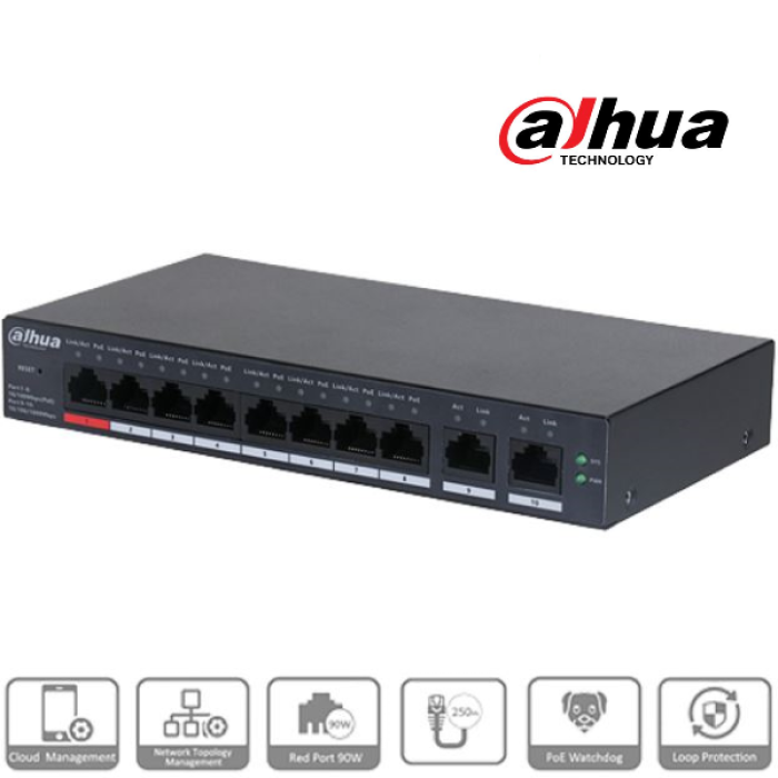 Dahua 8 Port Poe Switch CS4010-8ET-2GT-60