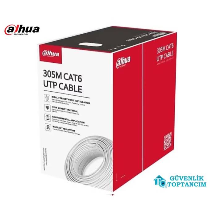 Dahua UTP CAT6 305 Mt. Saf Bakır Network Yanmaz IP Kamera Kablosu