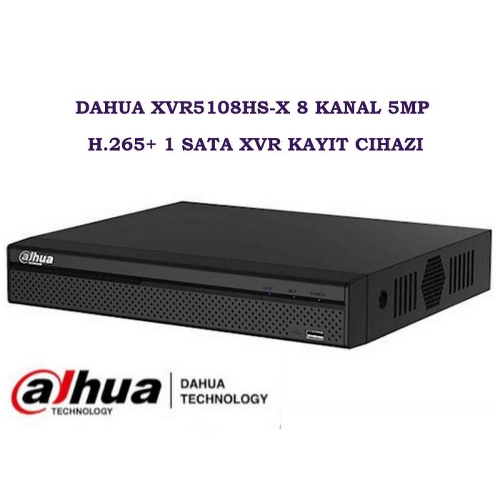 DAHUA XVR5108HS-X 8 KANAL 5MP H.265+ 1 SATA XVR KAYIT CIHAZI