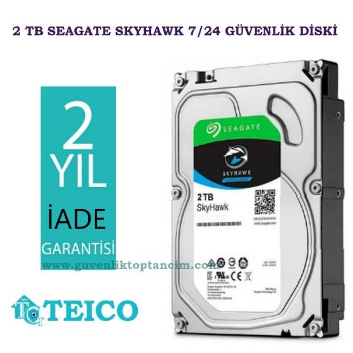 2 TB 7/24 Güvenlik Hard Diski 2 Yıl İADE Garantili HDD