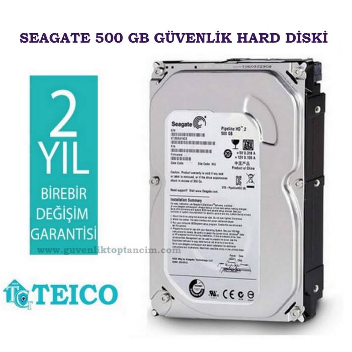 500 GB HDD Seagate 7/24 Güvenlik Hard Diski 2 Yıl Birebir Değişim Garantili