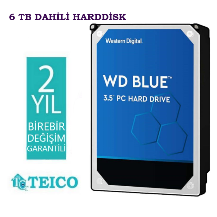 6 TB 7/24 Güvenlik Hard Diski 2 Yıl Değişim Garantili Dahili HDD