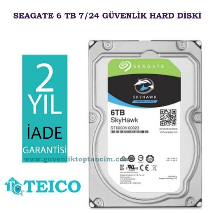 6 TB 7/24 Güvenlik Hard Diski 2 Yıl İADE Garantili HDD