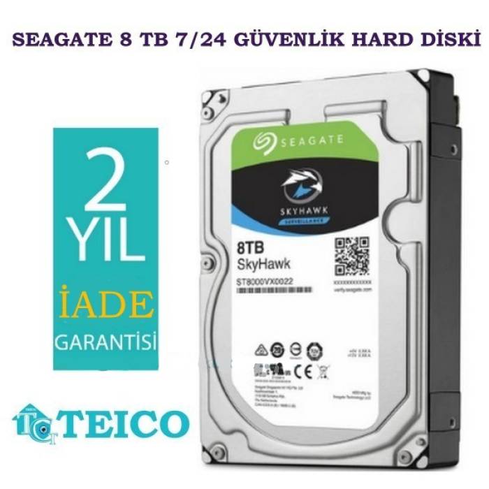 8 TB 7/24 Güvenlik Hard Diski 2 Yıl İADE Garantili HDD