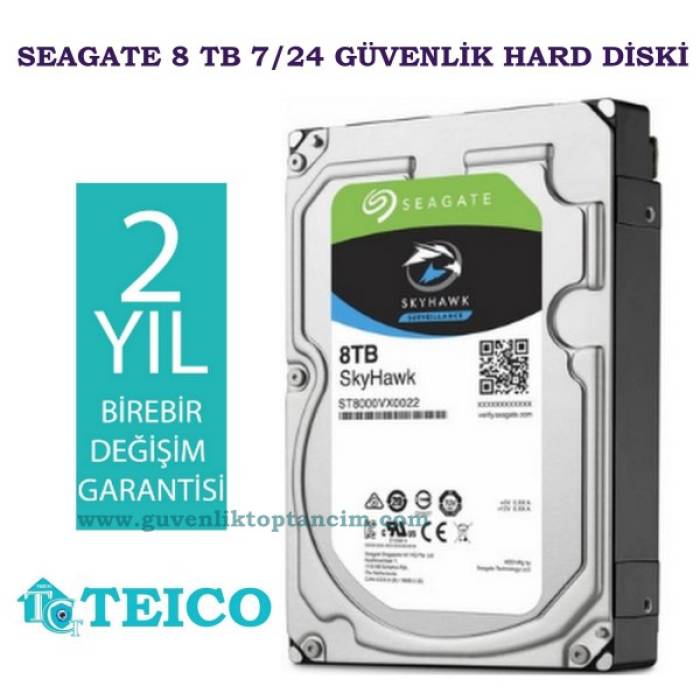 8 TB WD Purple 7/24 Güvenlik Hard Diski 2 Yıl Birebir Değişim Garantili