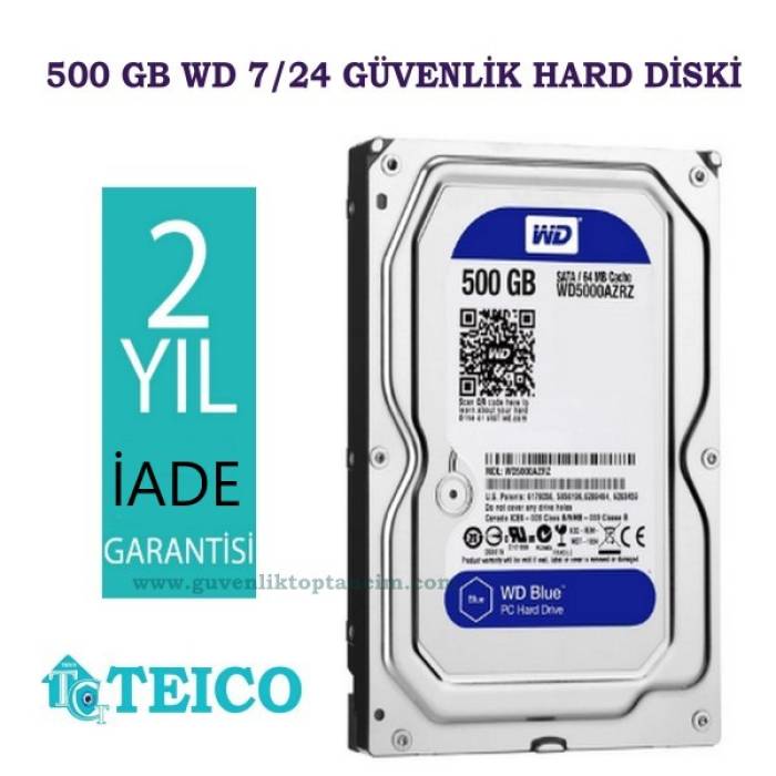 500 GB 7/24 Güvenlik Hard Diski 2 Yıl İADE Garantili HDD
