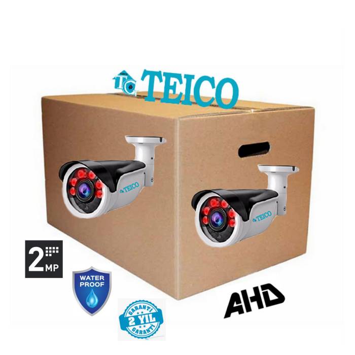 2 Mp Ahd Bullet Güvenlik Kamerası Toptan Satışı 10 Adet Teico 1216-10