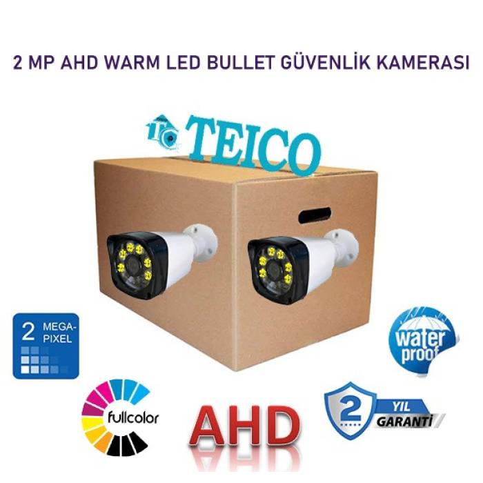 2 Mp Ahd Warm Led Renkli Toptan Bullet Kamera Teico-1162-20