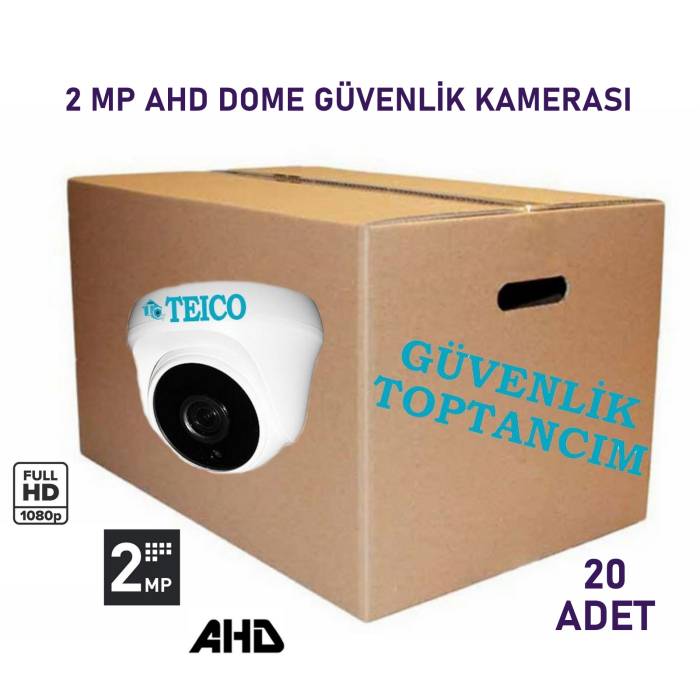2 Mp Ahd Dome Güvenlik Kamerası Toptan Satışı 20 Adet  Teico-1260-20