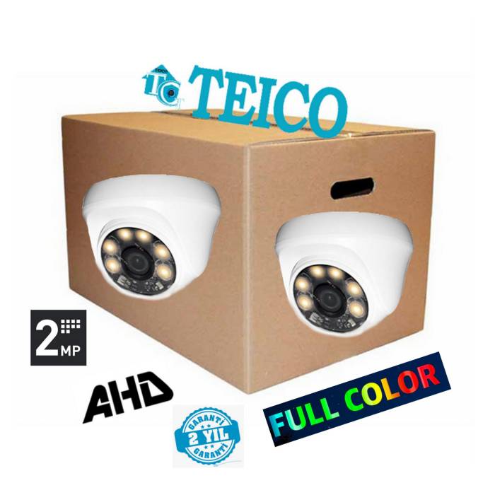 2 Mp Ahd Warm Led Renkli Dome Toptan Güvenlik Kamerası 10 Adet Teico-122410