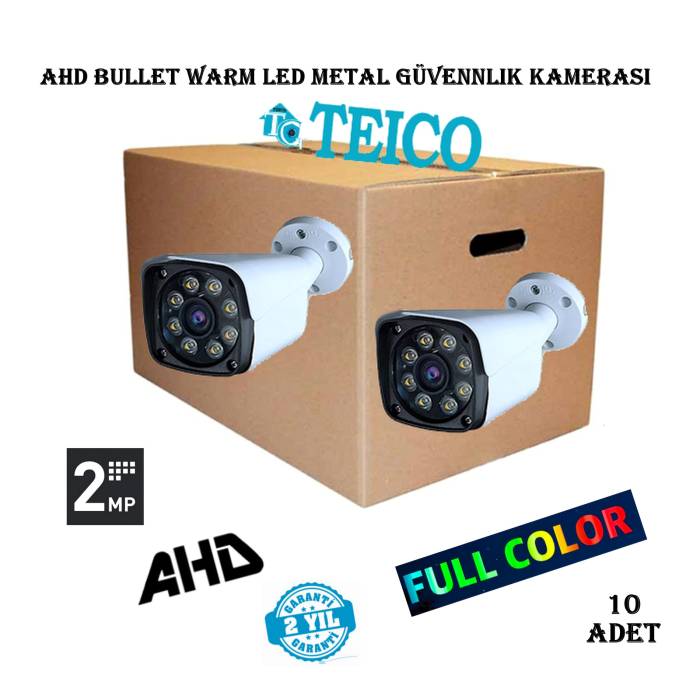 2 Mp Ahd Warm Led Renkli Metal Kasa Toptan Güvenlik Kamerası Teico-162210