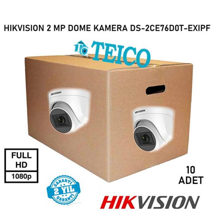 Hikvision Toptan DS-2CE76D0T-EXIPF 2 Mp Dome Güvenlik Kamerası