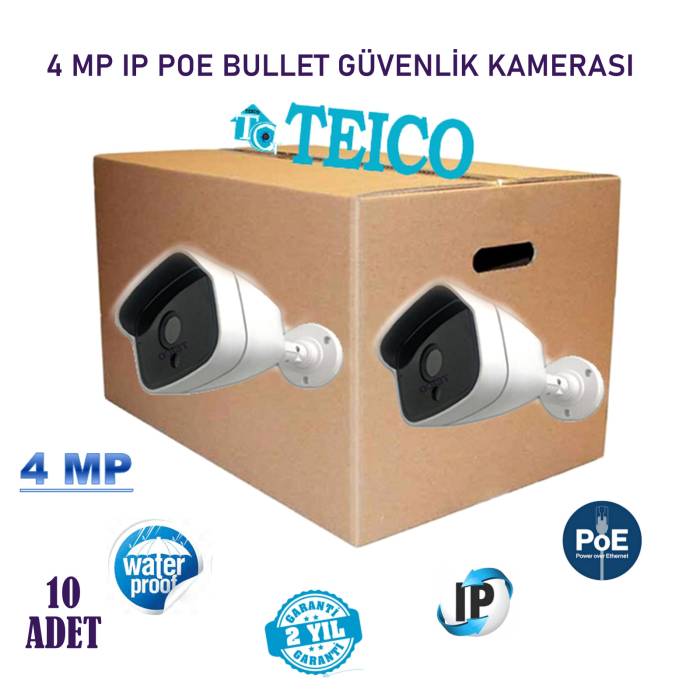 4 MP Toptan Ip PoE Plastik Kasa Bullet Güvenlik Kamerası Teico-341810