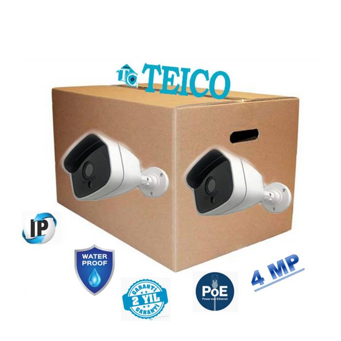 4 MP Toptan Ip PoE Plastik Kasa Bullet Güvenlik Kamerası Teico-341810