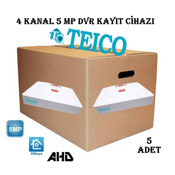 5 MP 4 Kanal AHD Hibrit Plastik Kasa Toptan Kamera Kayıt Cihazı DVR Teico-74505