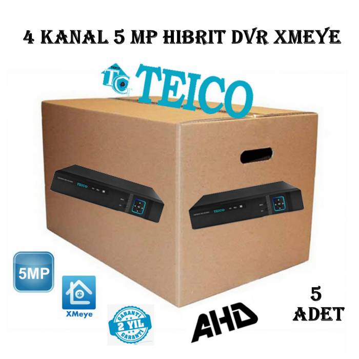 5 MP 4 Kanal AHD Hibrit Toptan Kamera Kayıt Cihazı DVR Teico-75405