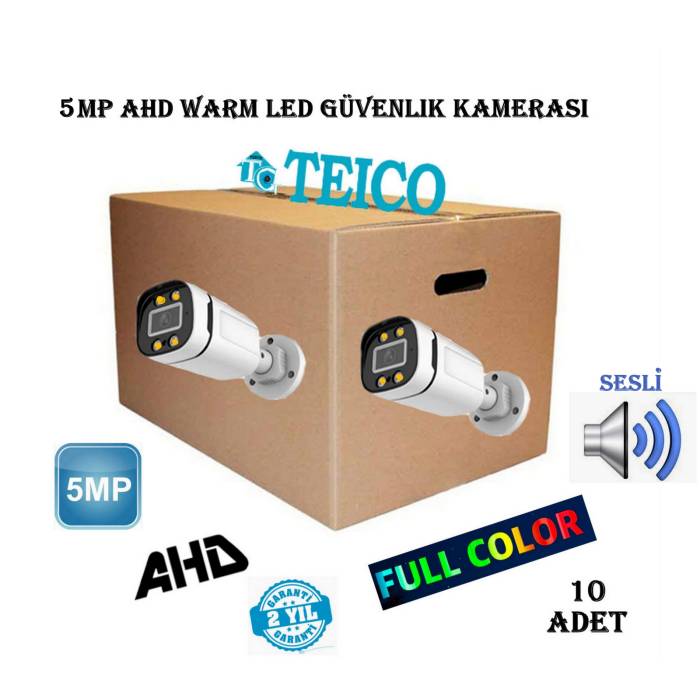 5 Mp Ahd Sesli  Warm Led Renkli Toptan Güvenlik Kamerası Teico-152510