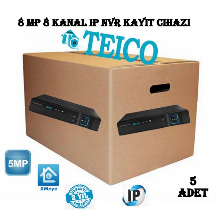 8 Mp 8 Kanal Toptan IP Kamera Kayıt Cihazı NVR Teico-98085