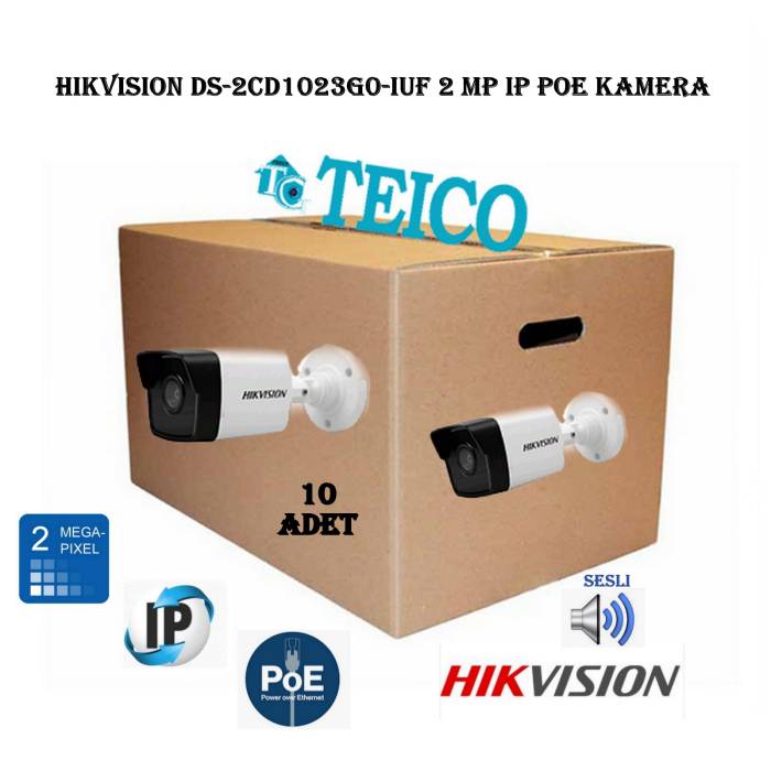 Hikvision DS-2CD1023G0-IUF 2 Mp 2.8mm Lensli Ir Toptan Bullet Ip Kamera