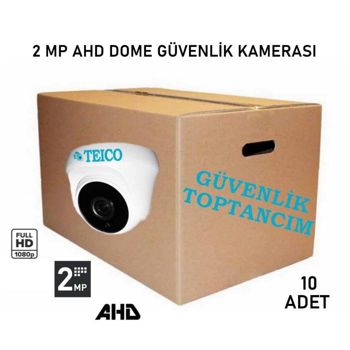 2 Mp Ahd Dome Güvenlik Kamerası Toptan Satışı 10 Adet  Teico-126010