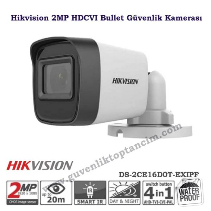 Hikvision DS-2CE16D0T-EXIPF HDCVI Gece Görüşlü 1080P Güvenlik Kamerası