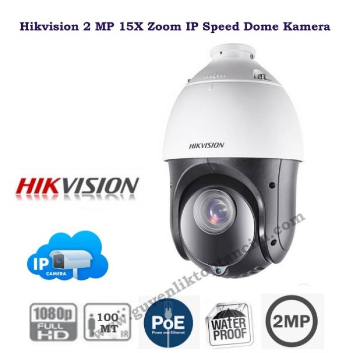 Hikvision DS-2DE4215IW-DE 2.0 MP 15x Optik Zoom PTZ IR Speed Dome IP Güvenlik Kamerası