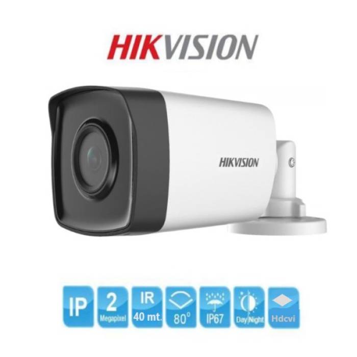 Hikvision 2 MP 1080P HDCVI 40 Mt. Bullet Kamera DS-2CE17D0T-IT5F