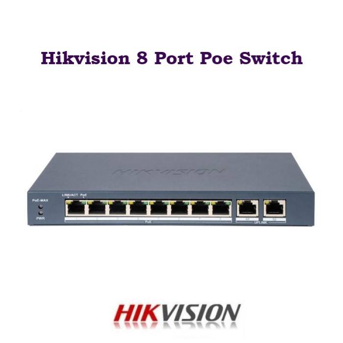 Hikvision 8 Port 10-100 Fast Ethernet Switch 8 Port Poe 60W DS-3E0310P-E-M