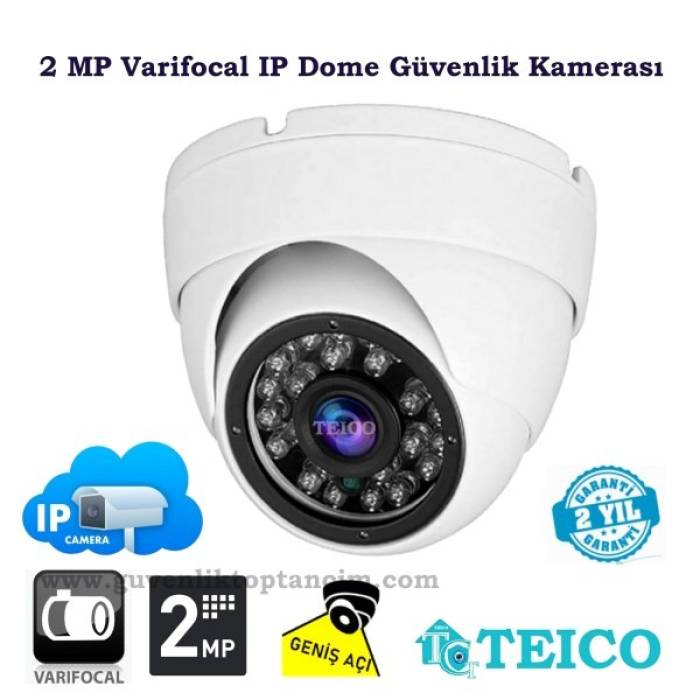 2 MP IP 2.8 -12 mm Varifocal Dome Güvenlik Kamerası Teico-3228