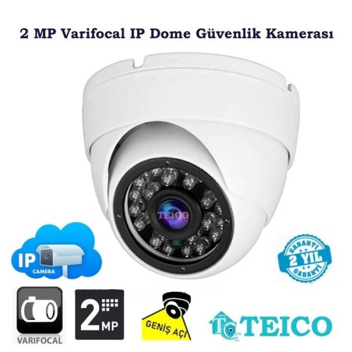 2 MP IP 2.8 -12 mm Varifocal Dome Güvenlik Kamerası Teico-3228