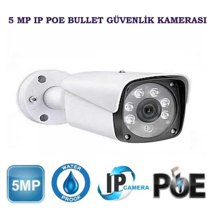 5 MP Ip Metal Kasa Bullet Güvenlik Kamerası Teico-3506