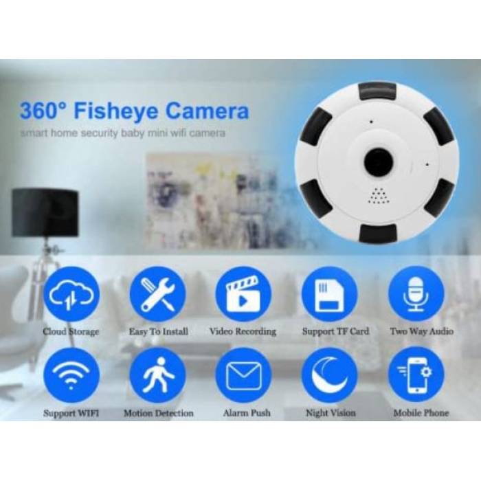 2 MP 360 Derece Balık Gözü Wifi Kablosuz Güvenlik Kamerası Teico-4200